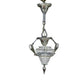 RESTORED Art Deco Gill “Modernique” Pendant with Clear GLASS Shade #2068