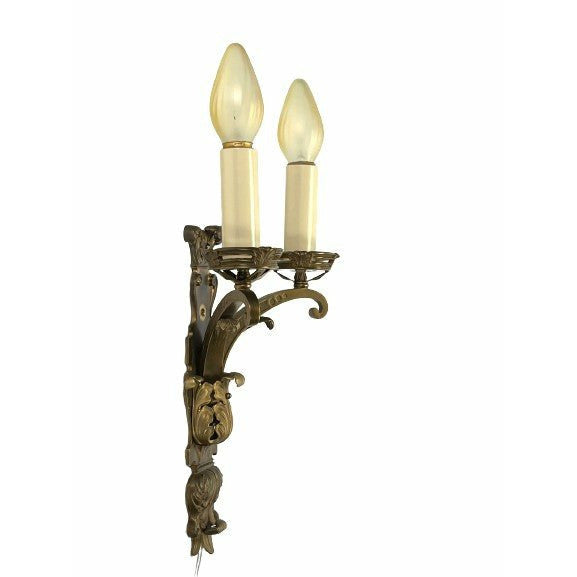 Pair Neo-Baroque Sconces in Bronze #2234