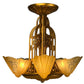 Art Deco Stylux Chandelier for Short Ceilings #2332