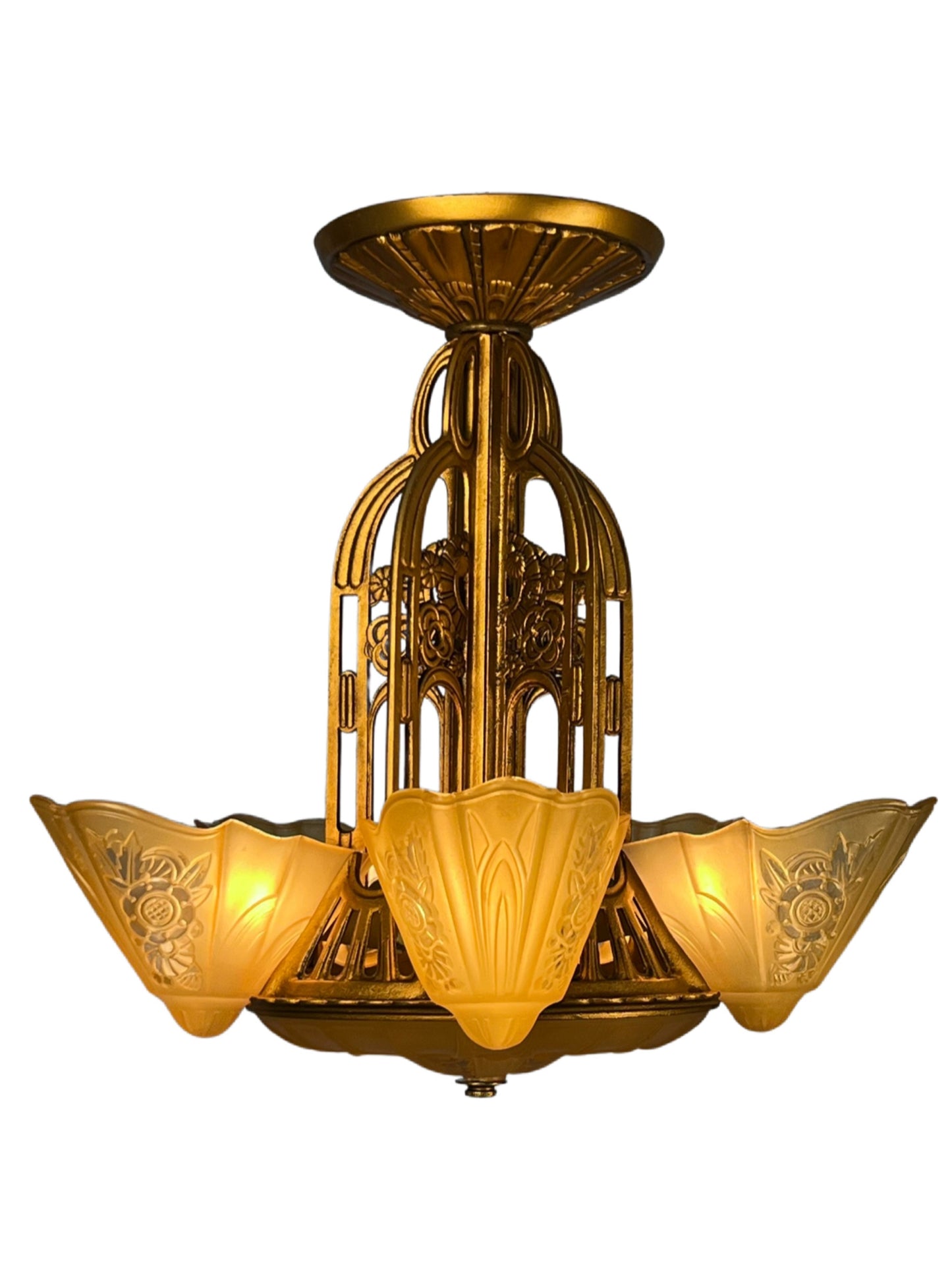 Art Deco Stylux Chandelier for Short Ceilings #2332