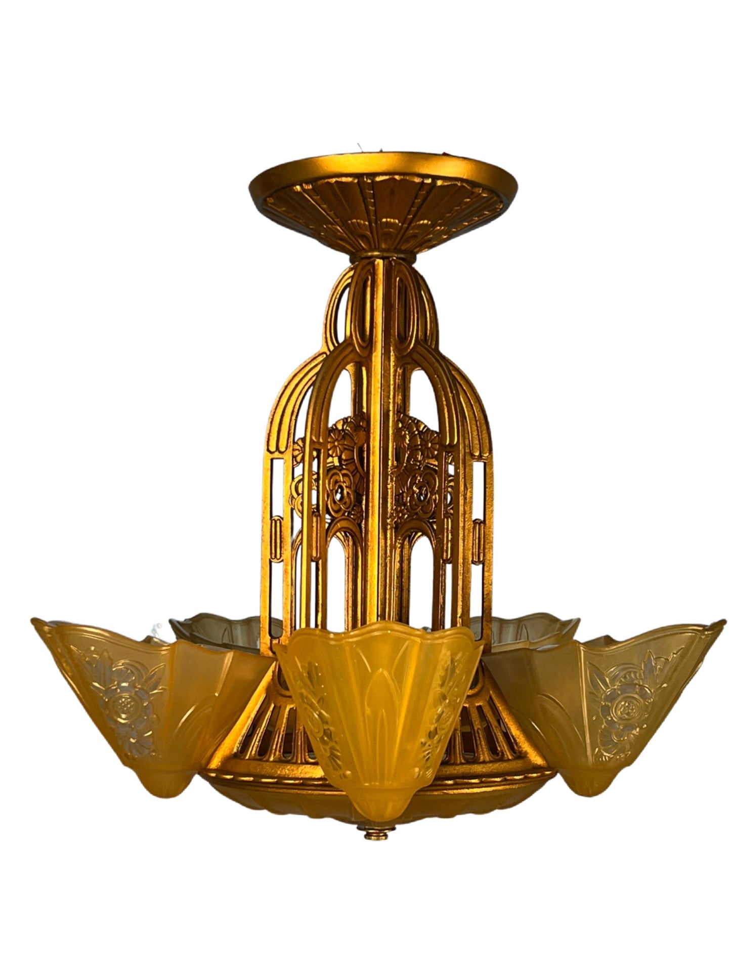 Art Deco Stylux Chandelier for Short Ceilings #2332