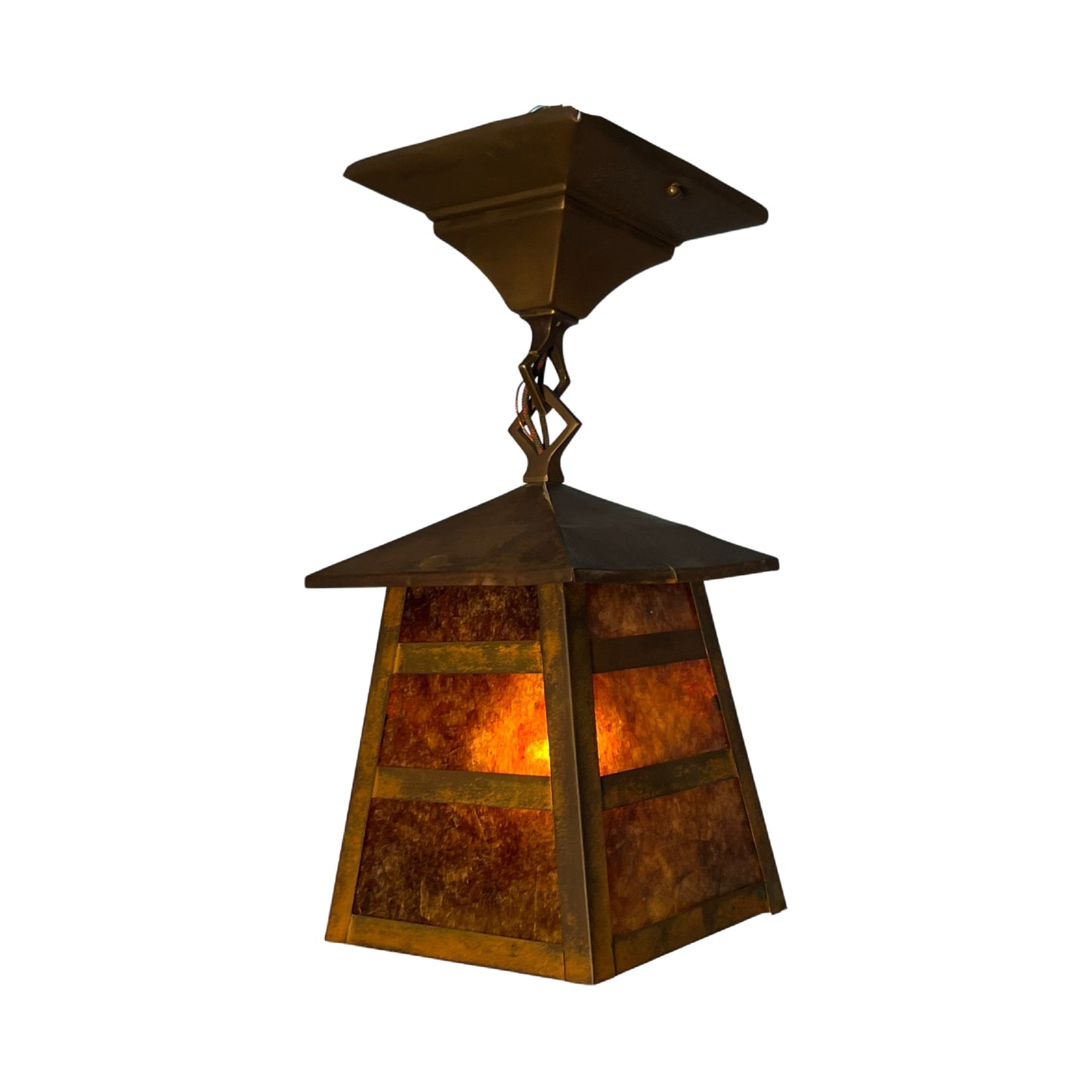 Arts and Crafts Lantern with Mica Panels #2330