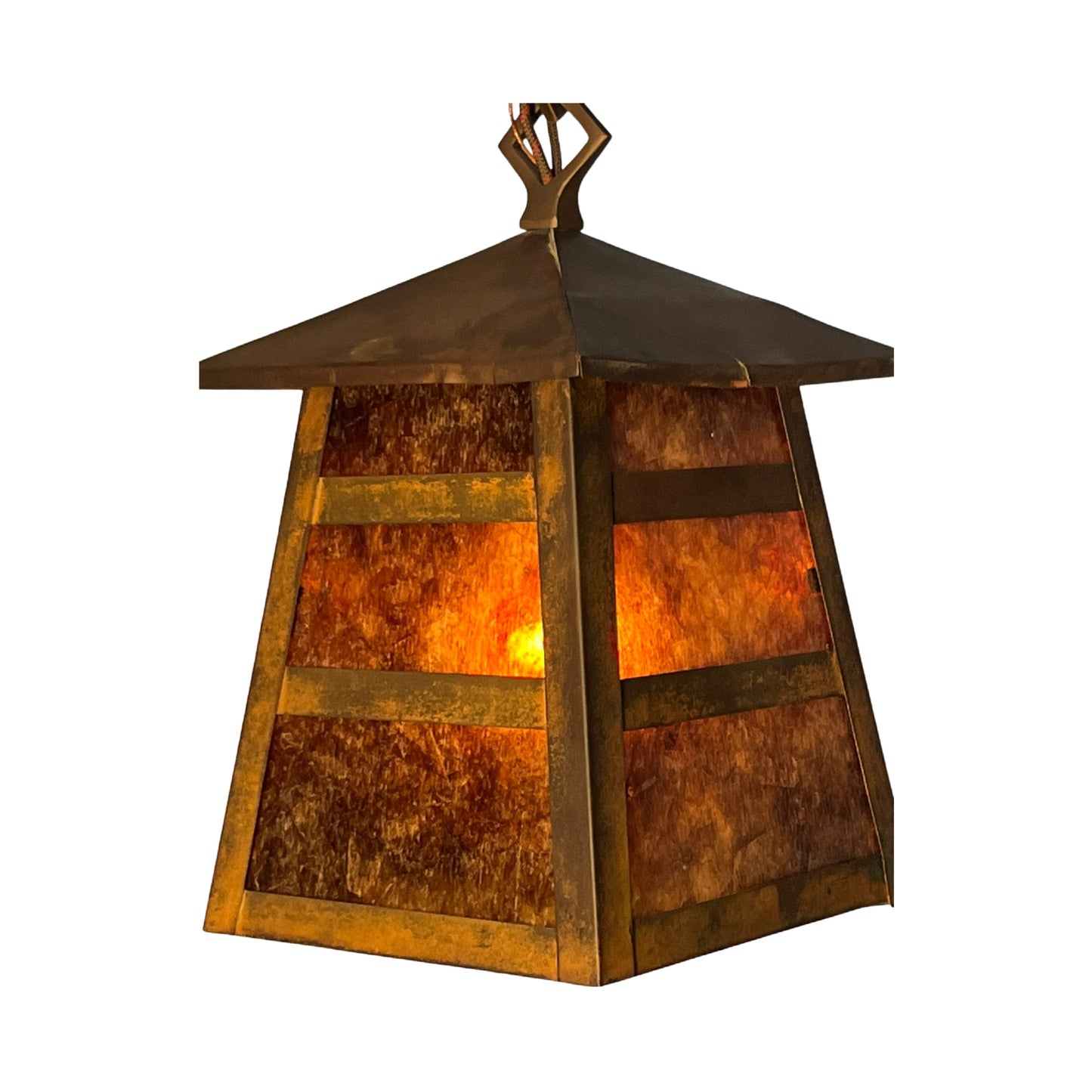 Arts and Crafts Lantern with Mica Panels #2330