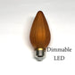 LED Painted  F15 Flame Bulb, Gold or Amber 5.5w