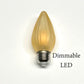 LED Painted  F15 Flame Bulb, Gold or Amber 5.5w