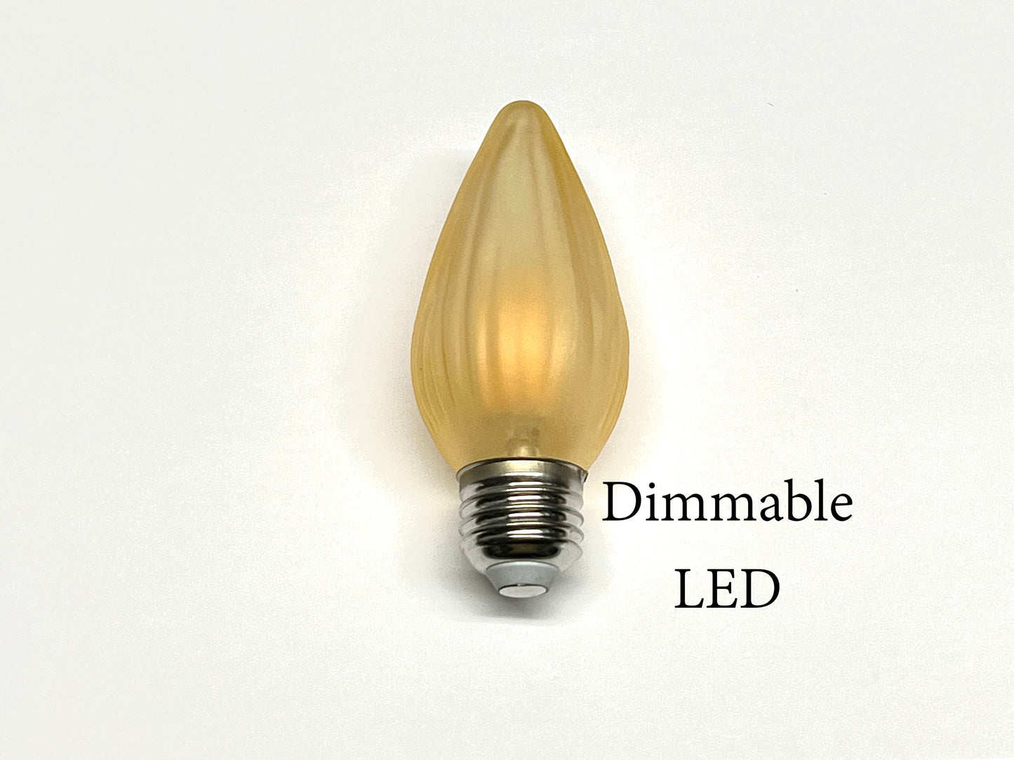 LED Painted  F15 Flame Bulb, Gold or Amber 5.5w