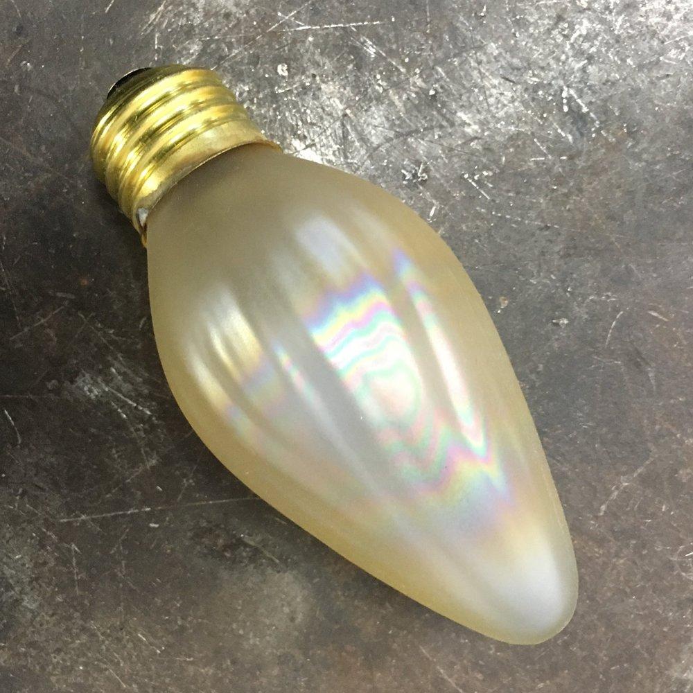 Painted F15 Flame Bulb, Gold or Amber