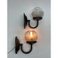 Pair Industrial Gas sconces with Globe Shades #2036