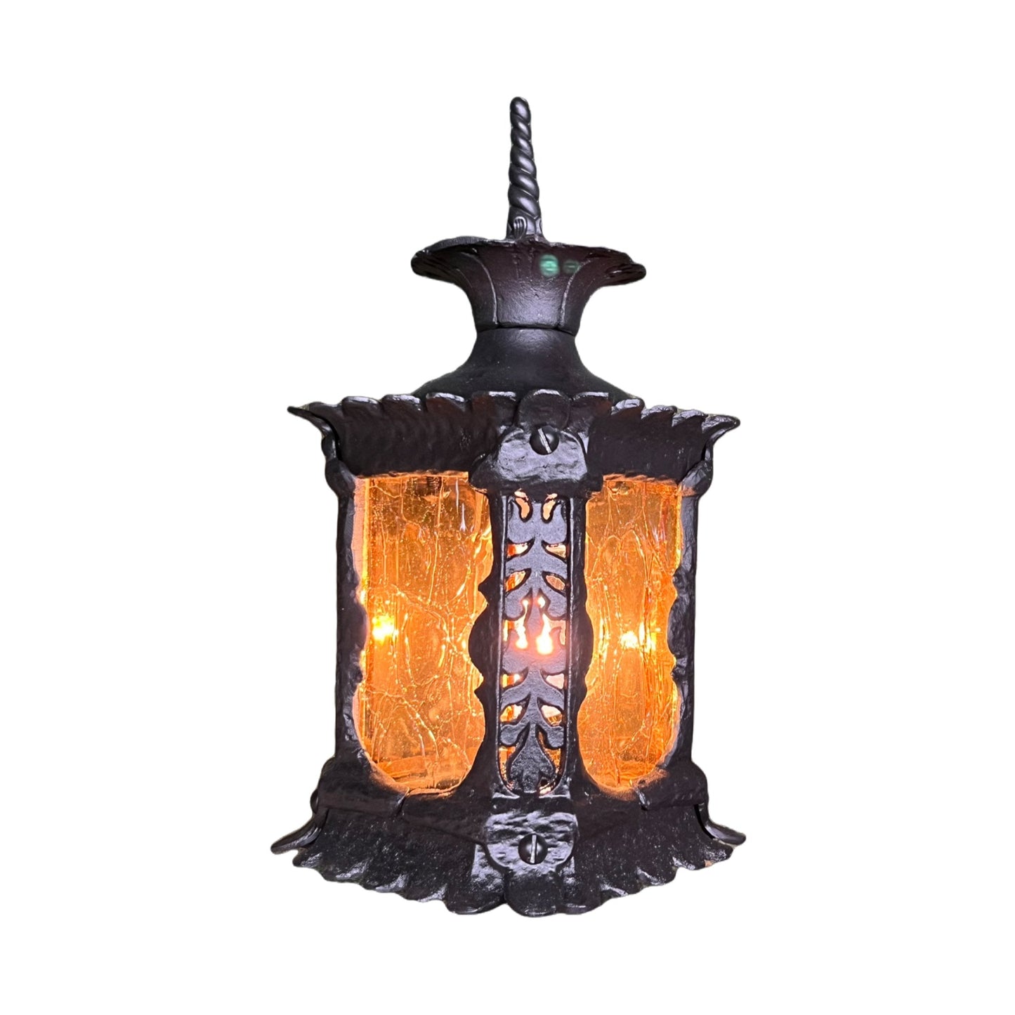 Spanish Revival Exterior Lights with Crackle Glass #2406