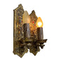 Stunning Pair 1910s or 1920s Cast Brass Tudor or Romantic Revival Sconces #2353