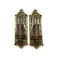 Stunning Pair 1910s or 1920s Cast Brass Tudor or Romantic Revival Sconces #2353