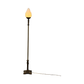 Bronze Art Deco Floor Lamp with Flame Shade #2423