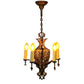 Cast Bronze 1920s Chandelier with Original Finish #2444