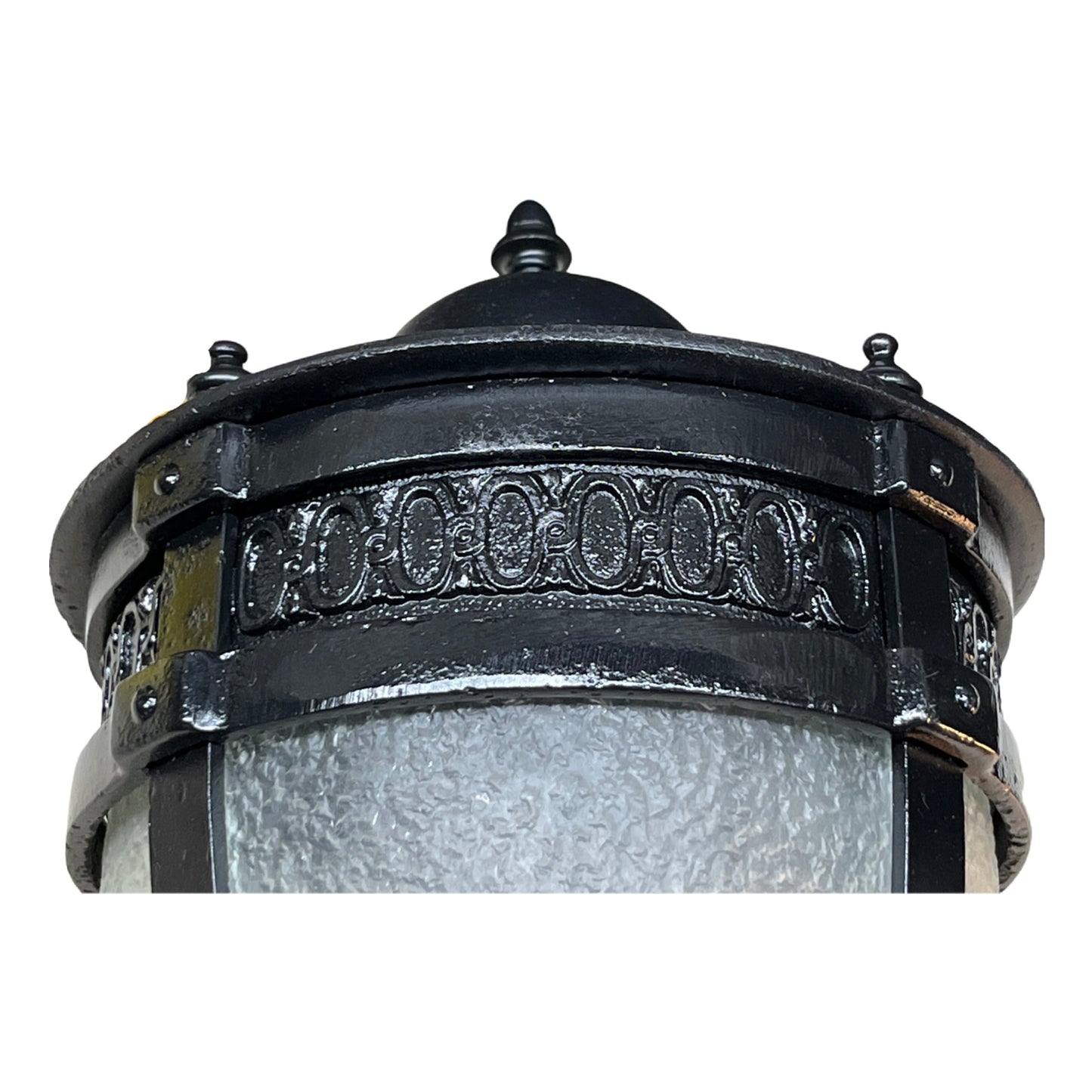 Heavy Cast Coach Lanterns with Pebble Glass