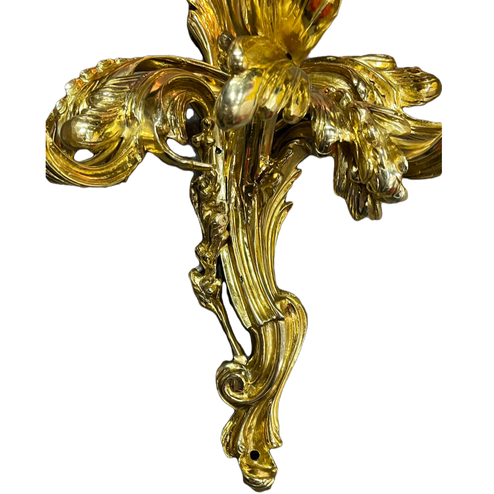 Baroque Revival Cast Brass Sconces