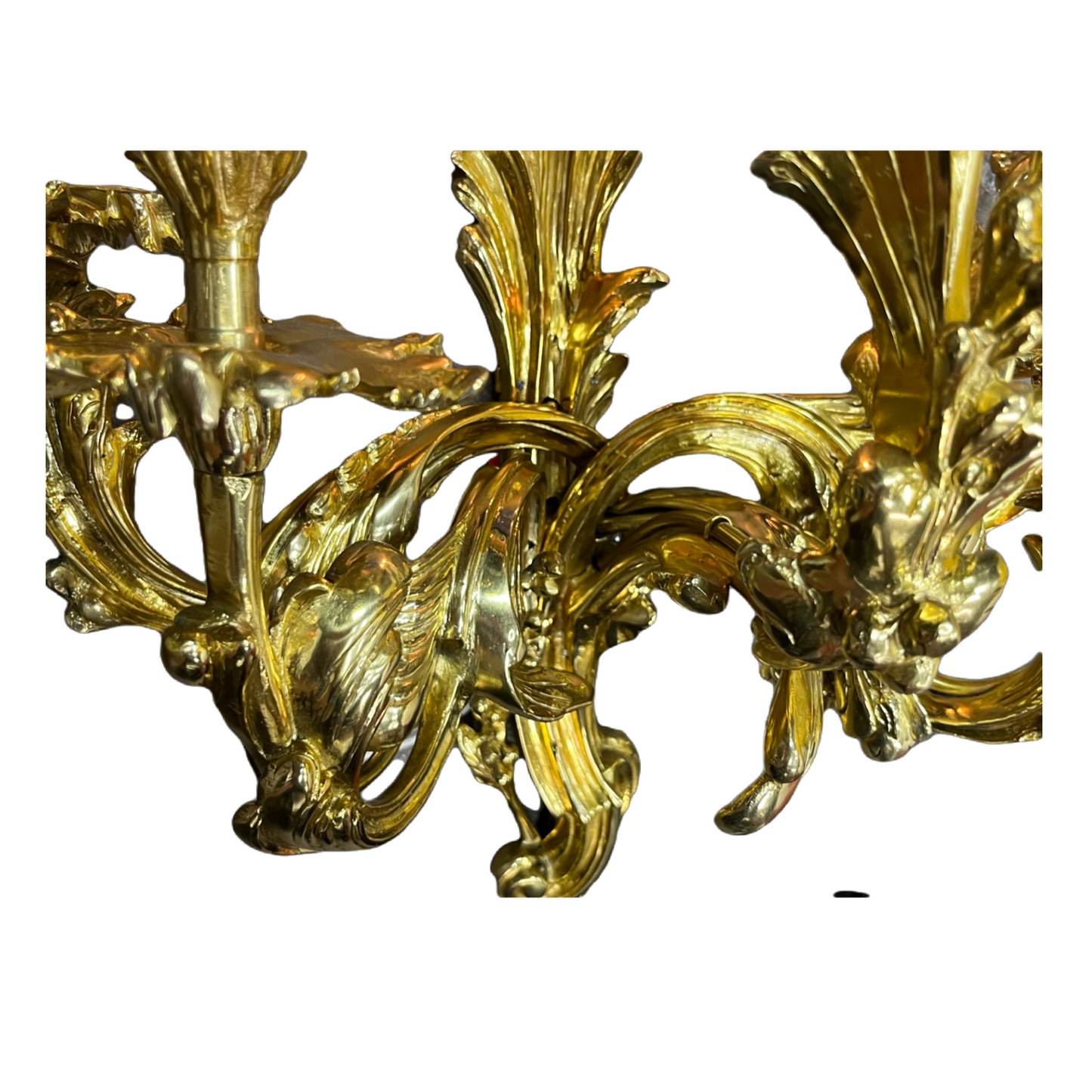 Baroque Revival Cast Brass Sconces