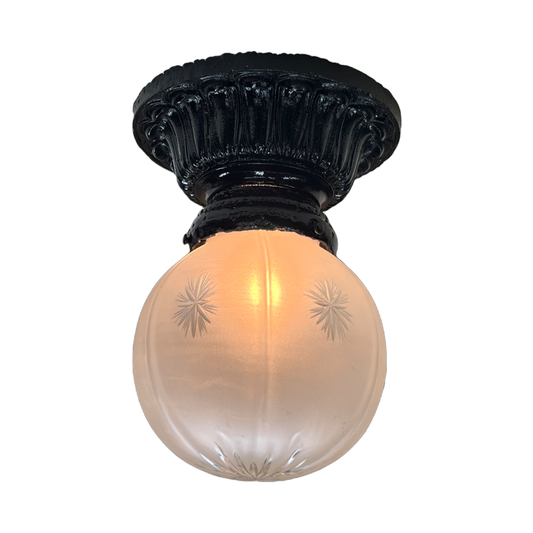 Exterior Ceiling Light with Star Cut Shade #2438