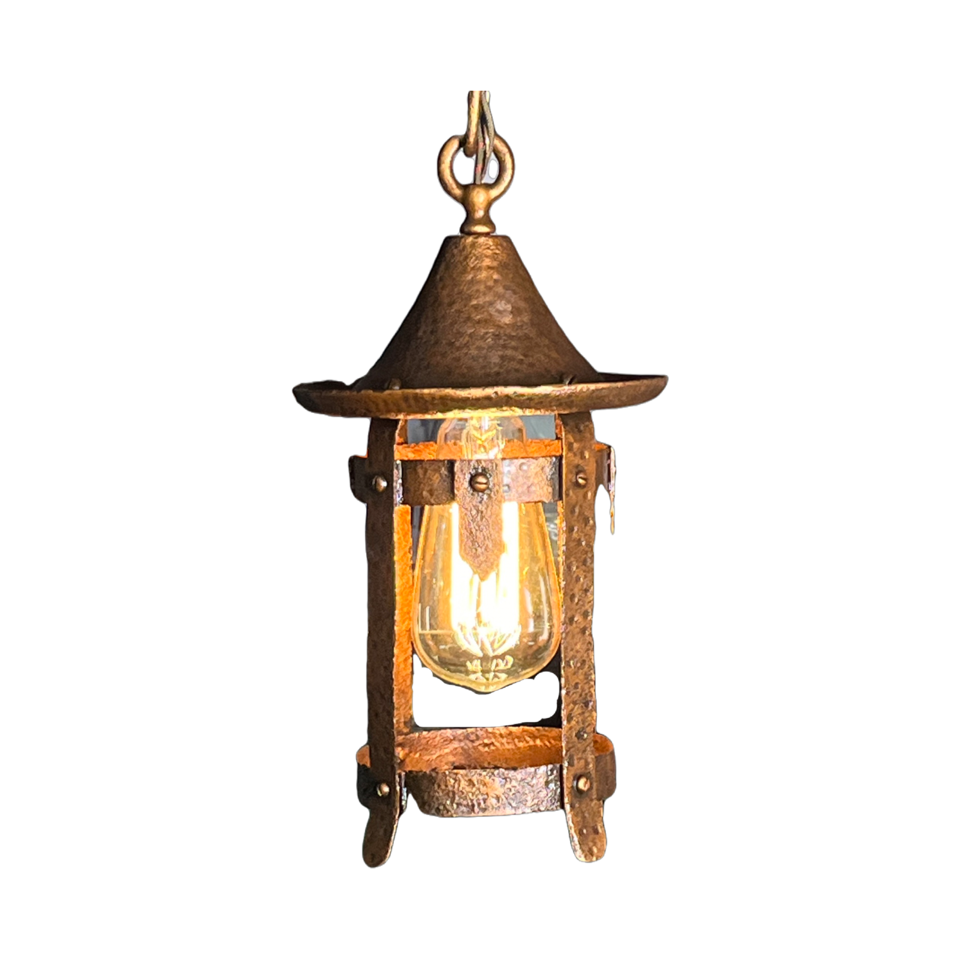 Hammered Cast Iron Lantern