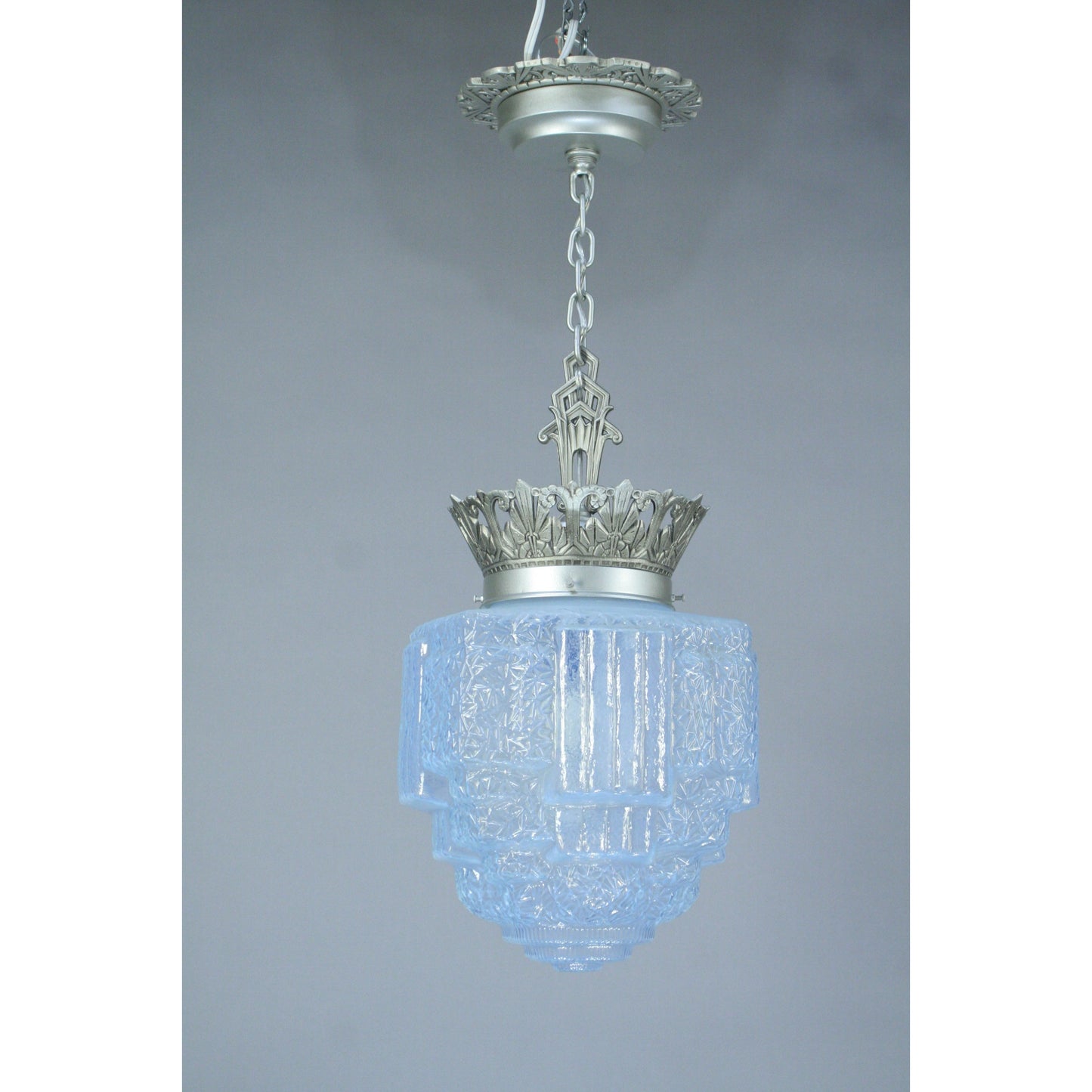 Commercial Art Deco Crown Pendant #2048 - Filament Vintage Lighting