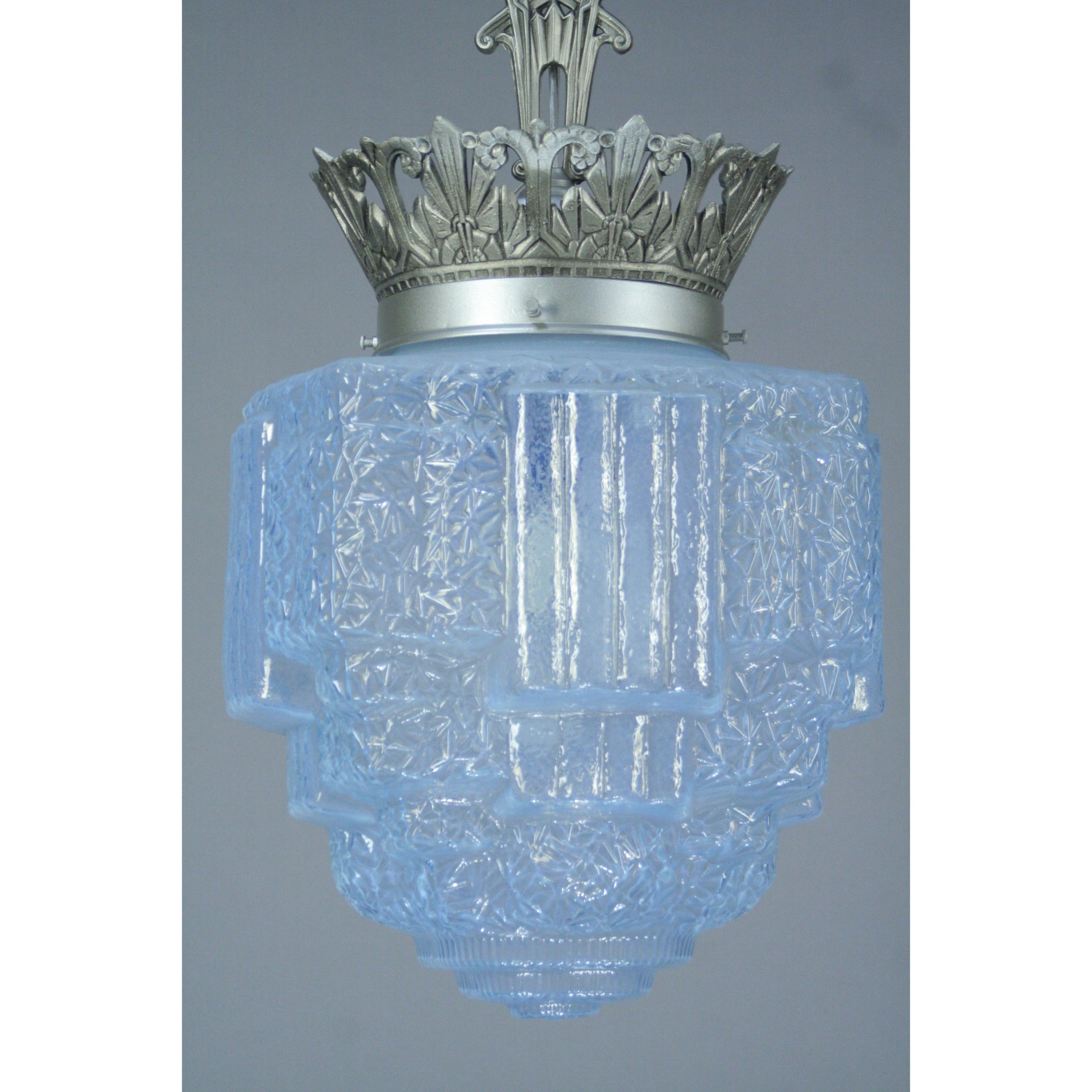 Commercial Art Deco Crown Pendant #2048 - Filament Vintage Lighting