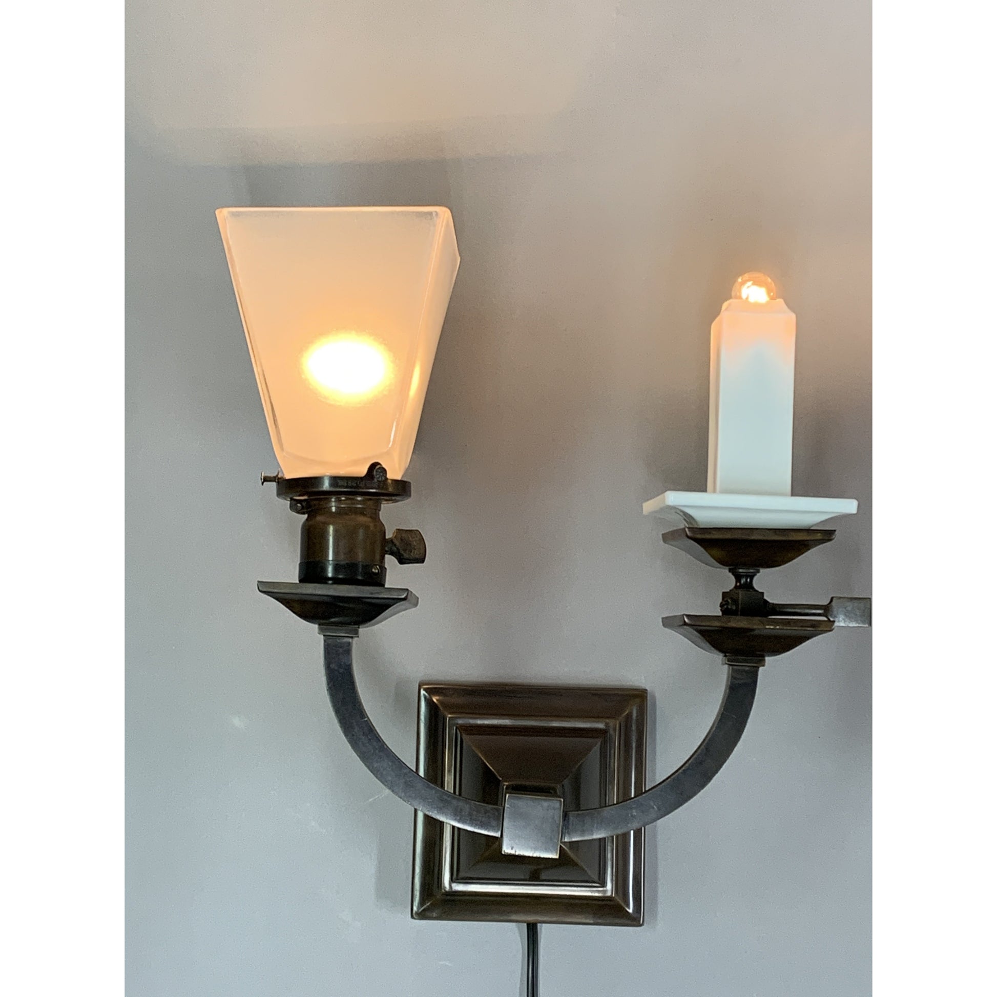 Antique Gas and Electric Arts and Crafts Sconces, Restored.   #1516 - Filament Vintage Lighting