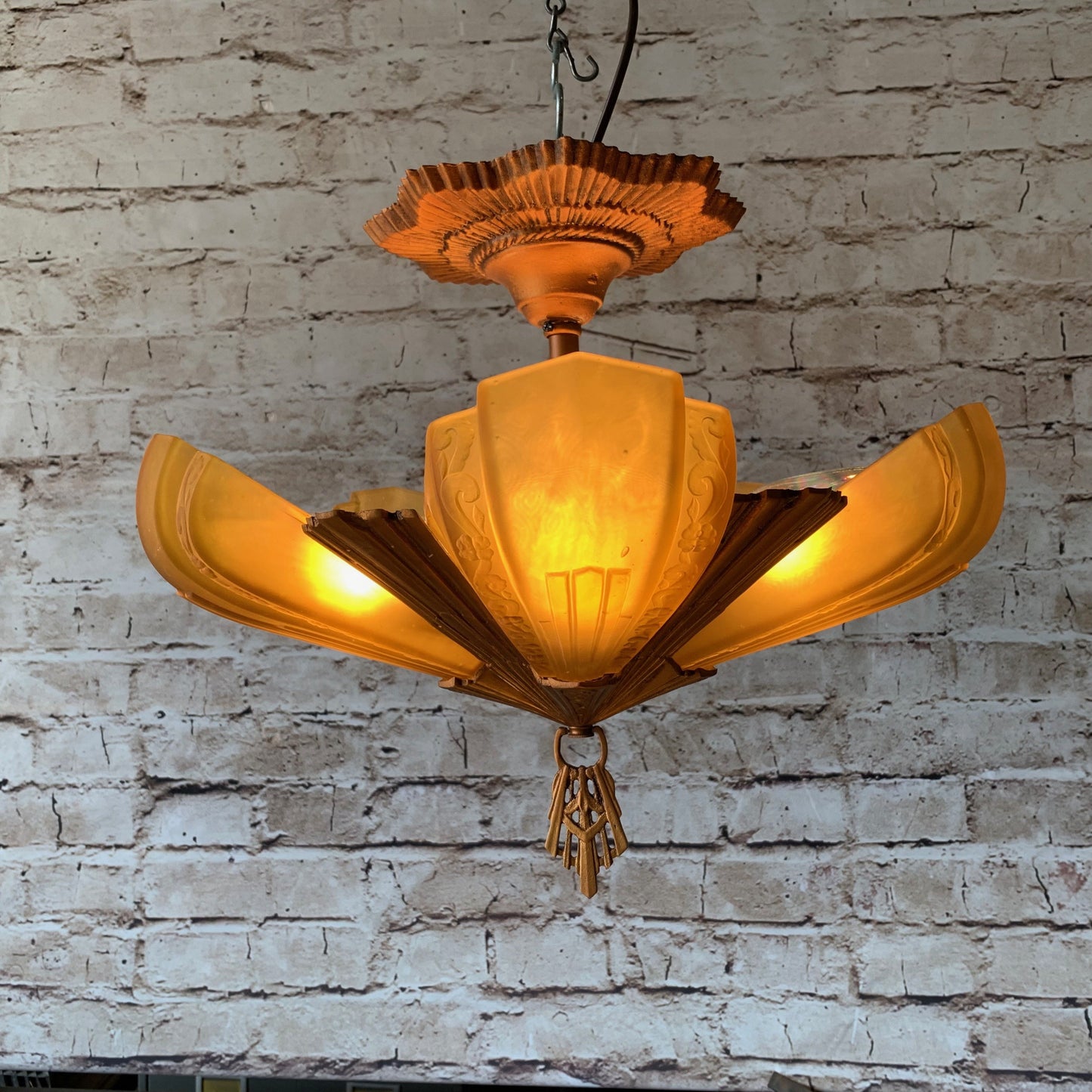 Short Ceiling 5 light by Virden #1870 - Filament Vintage Lighting