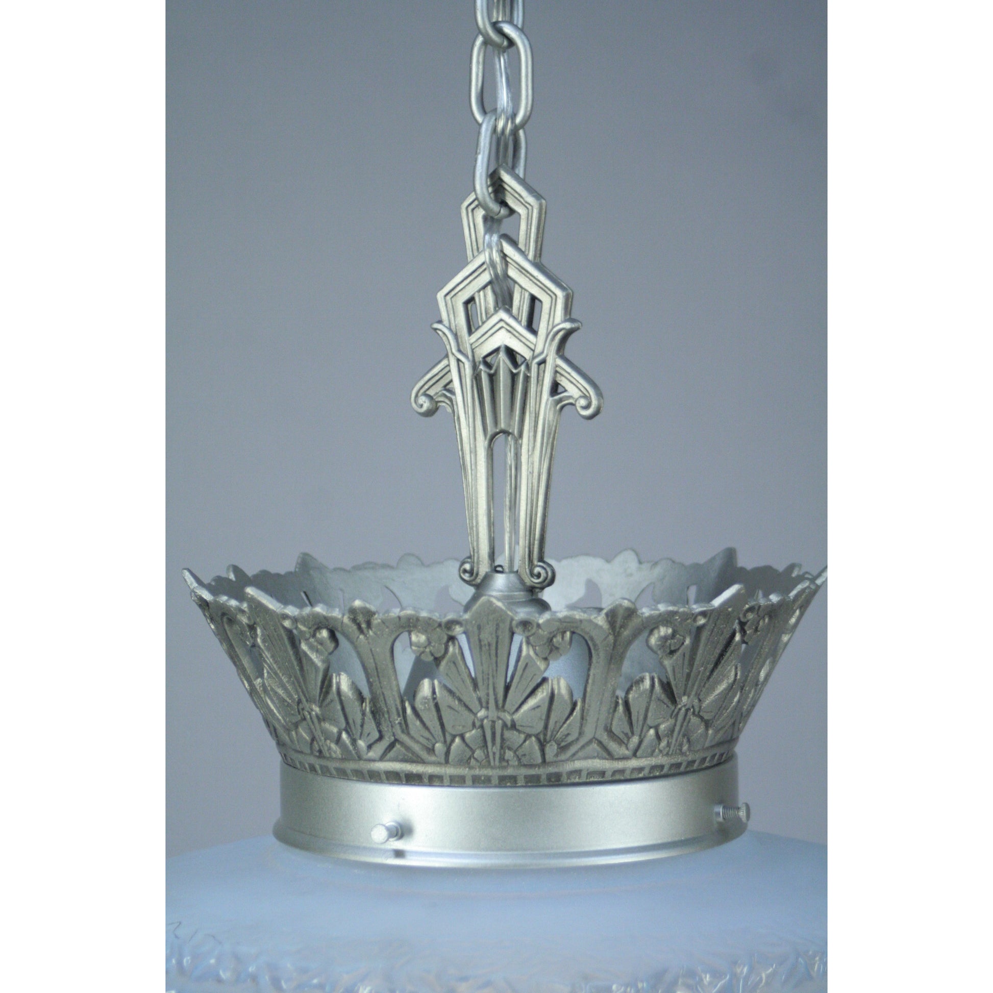 Commercial Art Deco Crown Pendant #2048 - Filament Vintage Lighting