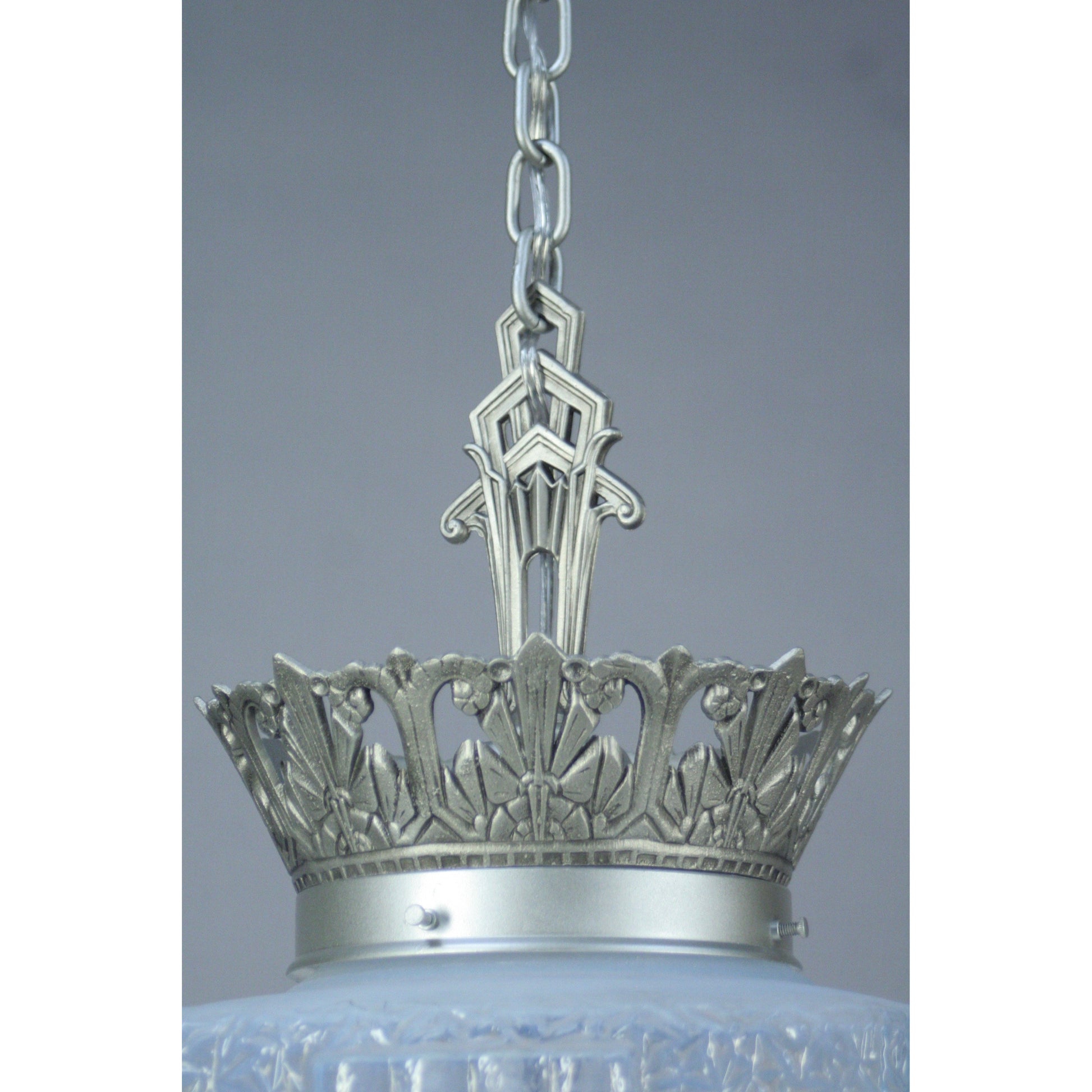 Commercial Art Deco Crown Pendant #2048 - Filament Vintage Lighting