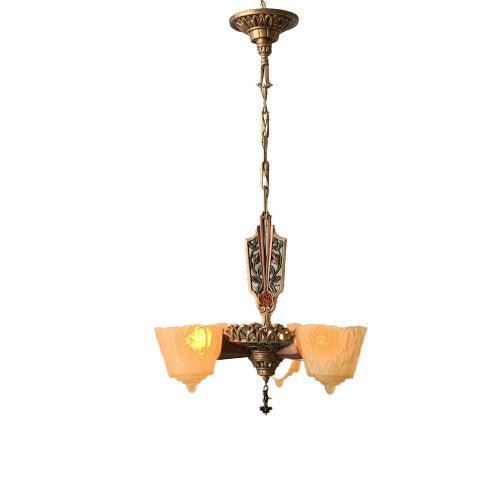 Lincoln Nile 3 Light Art Deco Chandelier #1901