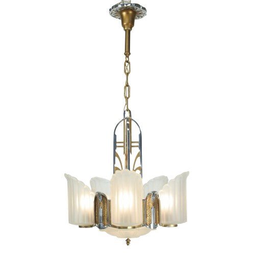 MidWest Lighting "Empire" Art Deco Chandelier #2216