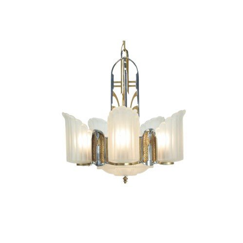 MidWest Lighting "Empire" Art Deco Chandelier #2216