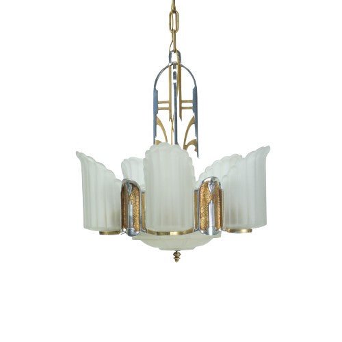 MidWest Lighting "Empire" Art Deco Chandelier #2216